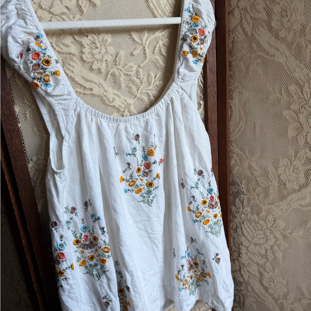 Free People White Floral Embroidered Dress - Picture 3 of 9